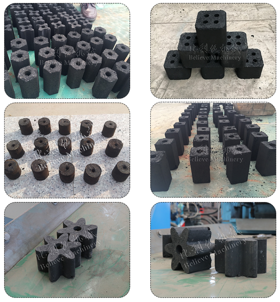 Finished Products of Honeycomb Charcoal Briquette Machine